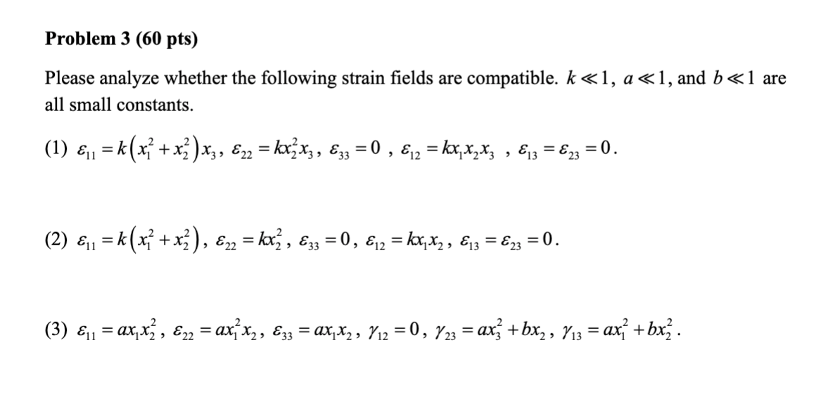 Solved Problem 3 ( 60 ﻿pts) ﻿Please analyze whether the | Chegg.com
