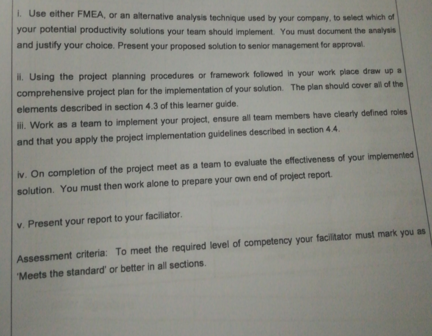 Solved i. ﻿Use either FMEA, or an alternative analysis | Chegg.com