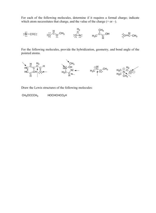 Solved For Each Of The Following Molecules, Determine If It | Chegg.com