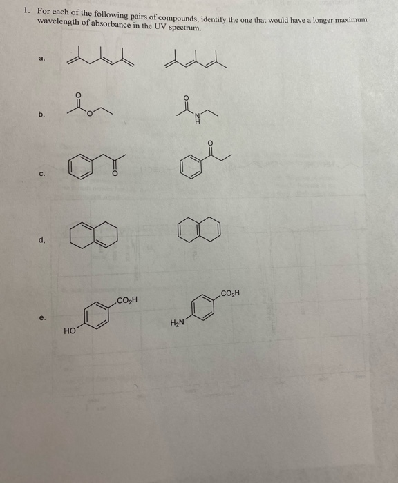 Solved 1. For each of the following pairs of compounds, | Chegg.com