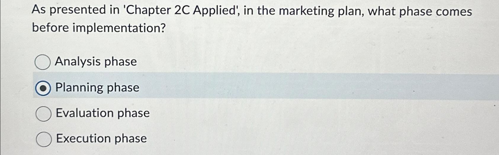 Solved As presented in 'Chapter 2C ﻿Applied', in the | Chegg.com