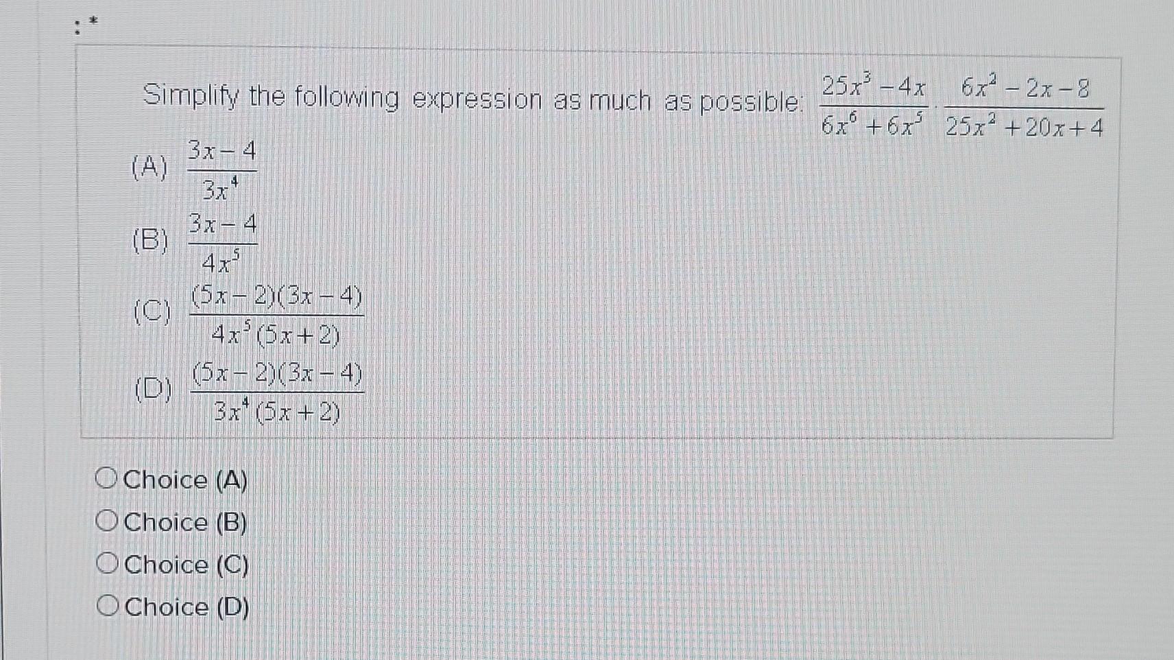 Solved Simplify The Following Expression As Much As 2831