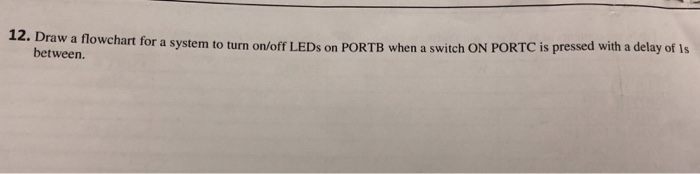 12. Draw a flowchart for a system to turn on/off LEDs | Chegg.com