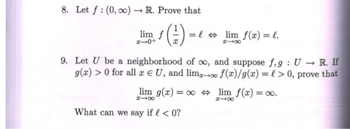 Solved 8 Let F 0 00 R Prove That Limfa E Lim F Z Chegg Com