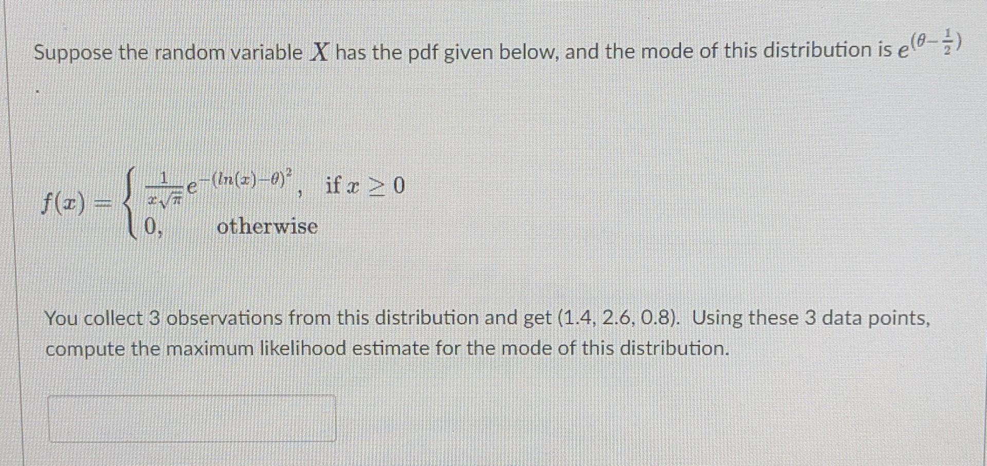 Solved Suppose the random variable X has the pdf given | Chegg.com