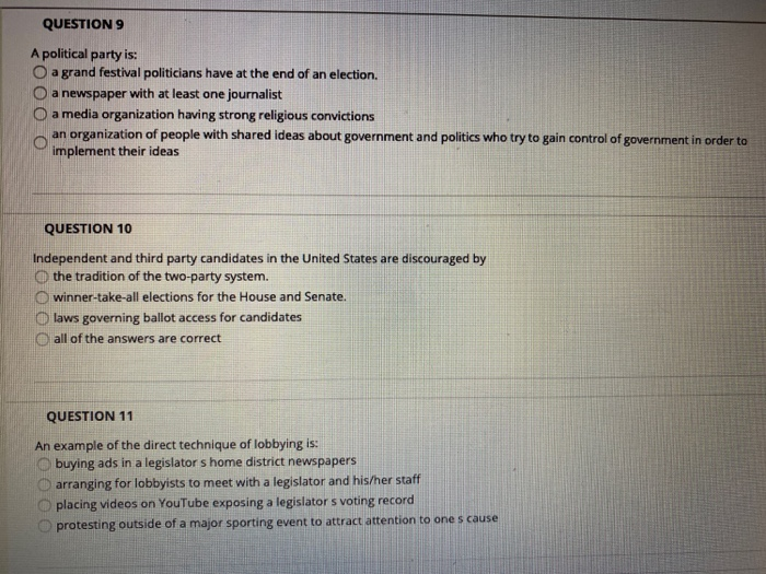 Solved QUESTION 1 One Difference Between A Political Party Chegg Com   Image 