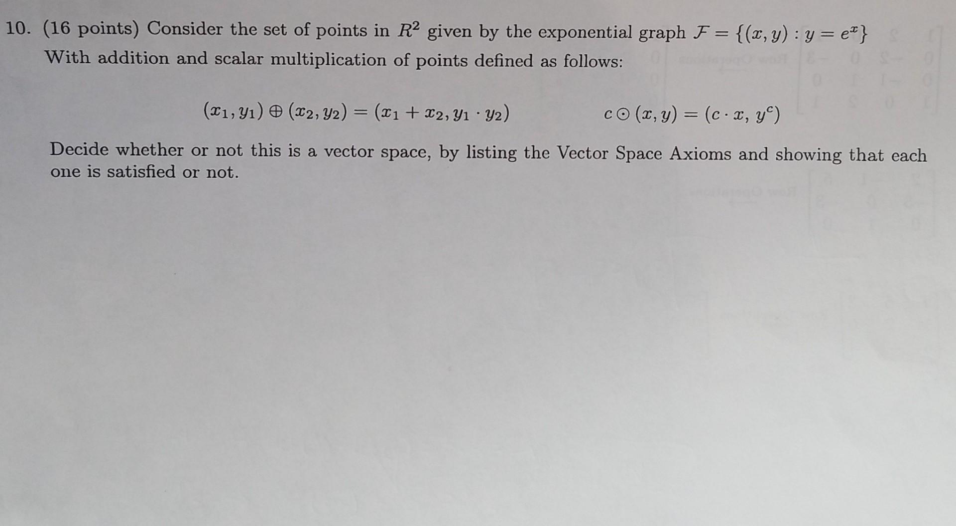 Solved 10. (16 Points) Consider The Set Of Points In Rể | Chegg.com