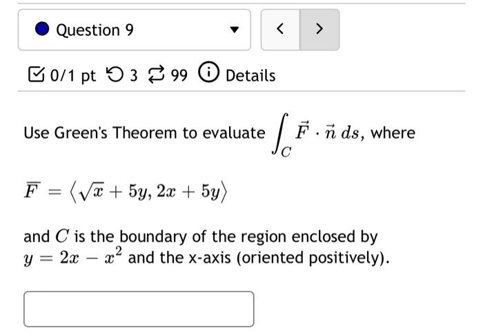 Solved Question 9 B0 1 Pt 53 399 Details Use Green S Chegg Com