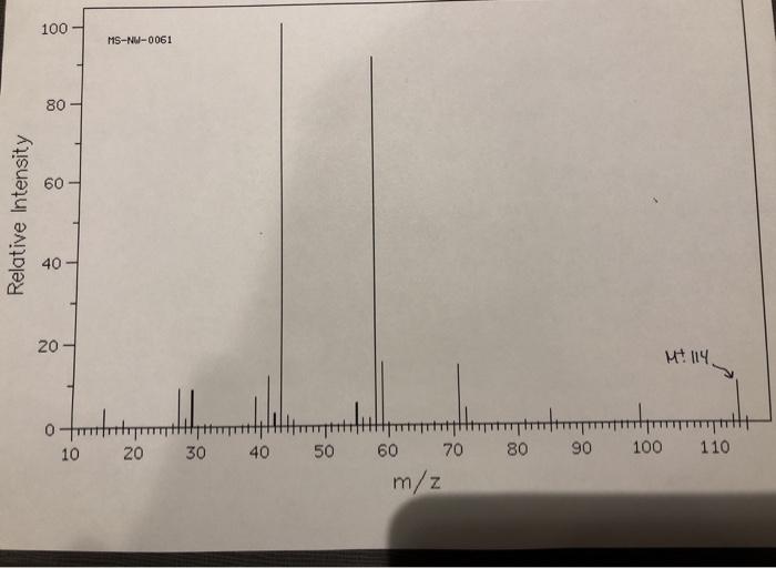 Solved 6pts 11) MASS SPECTRUM: Mass to charge (m/z) | Chegg.com