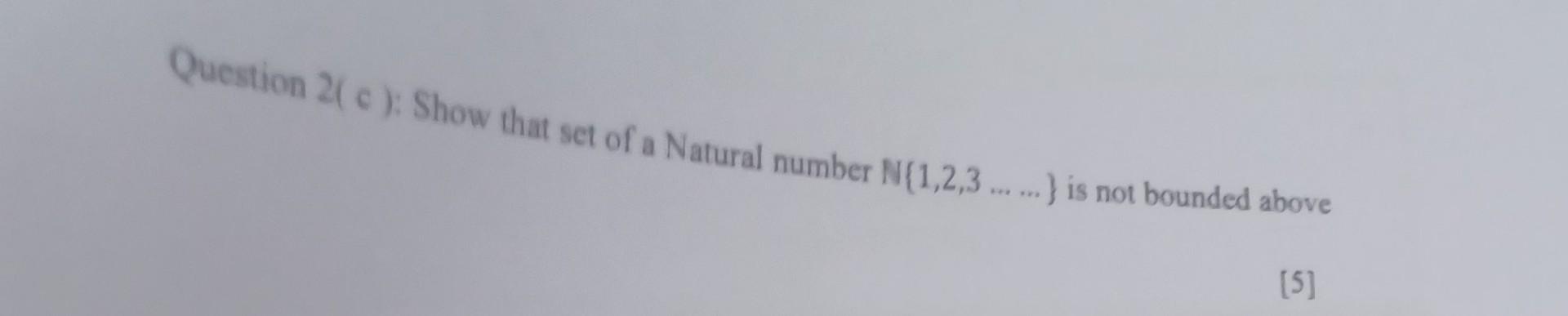 natural number set denoted by