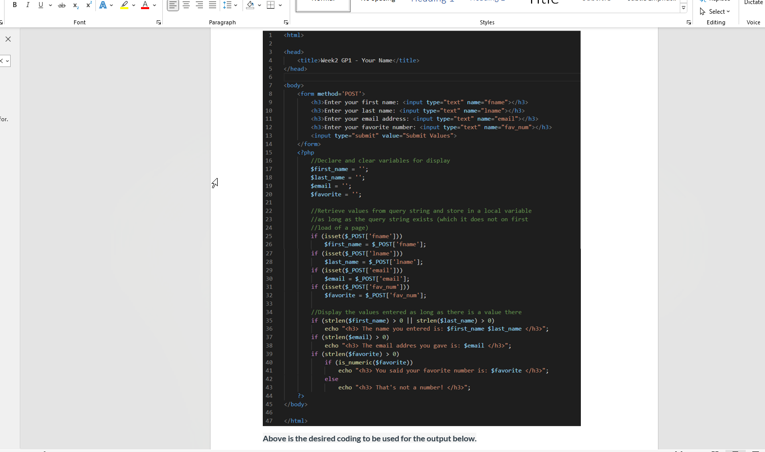 Solved create a PHP web application with the following | Chegg.com