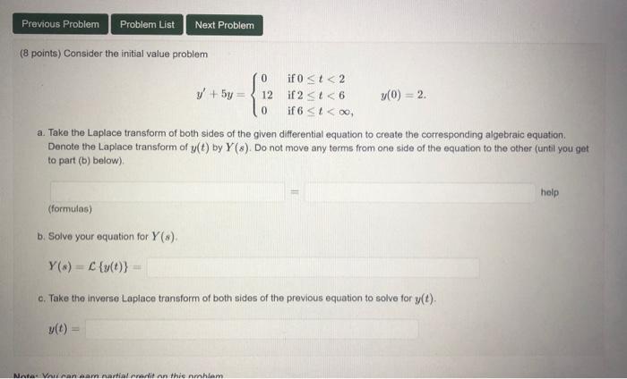 Solved Previous Problem Problem List Next Problem 0 (8 | Chegg.com