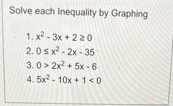 solve inequality x 2 3x 10 0