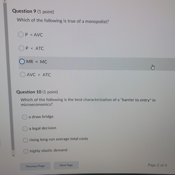 Solved Question 9 (1 point) Which of the following is true | Chegg.com