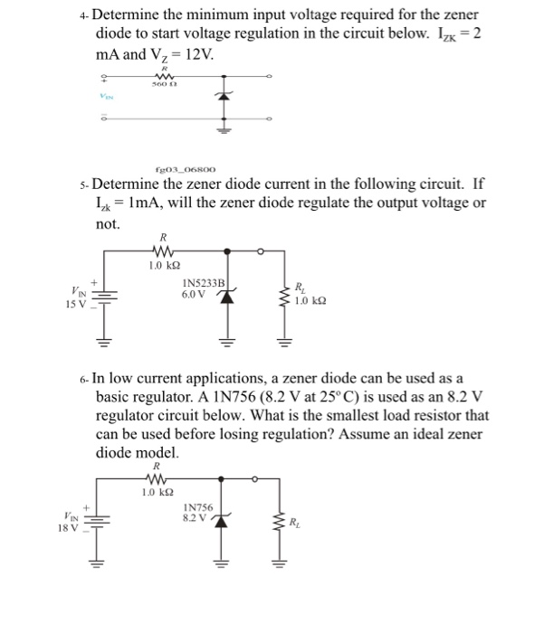 Solved 4 Determine the minimum input voltage required for