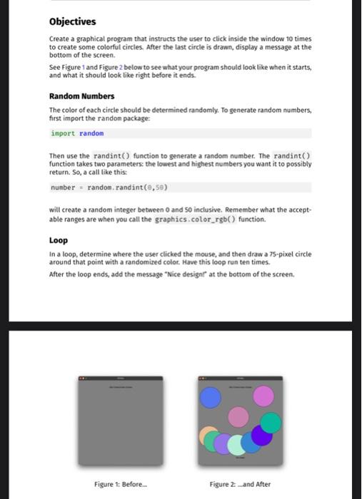 Solved Objectives Create a graphical program that instructs | Chegg.com