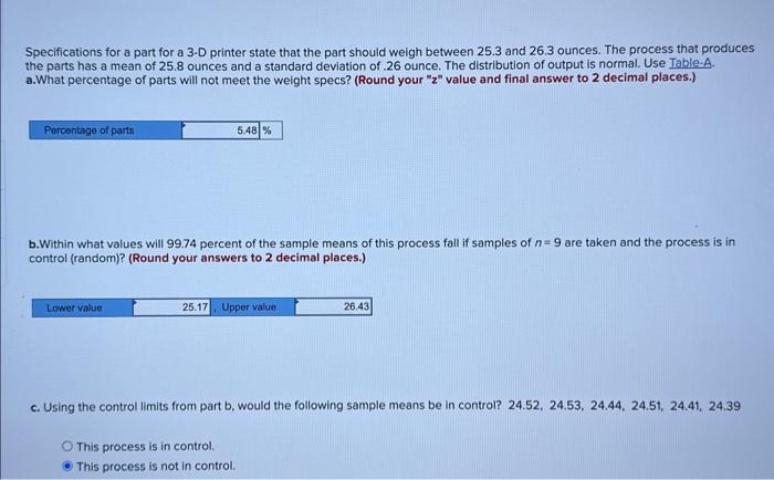 Solved Specifications For A Part For A 3 D Printer State Chegg Com