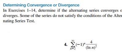 Solved Determining Convergence or Divergence In Exercises | Chegg.com