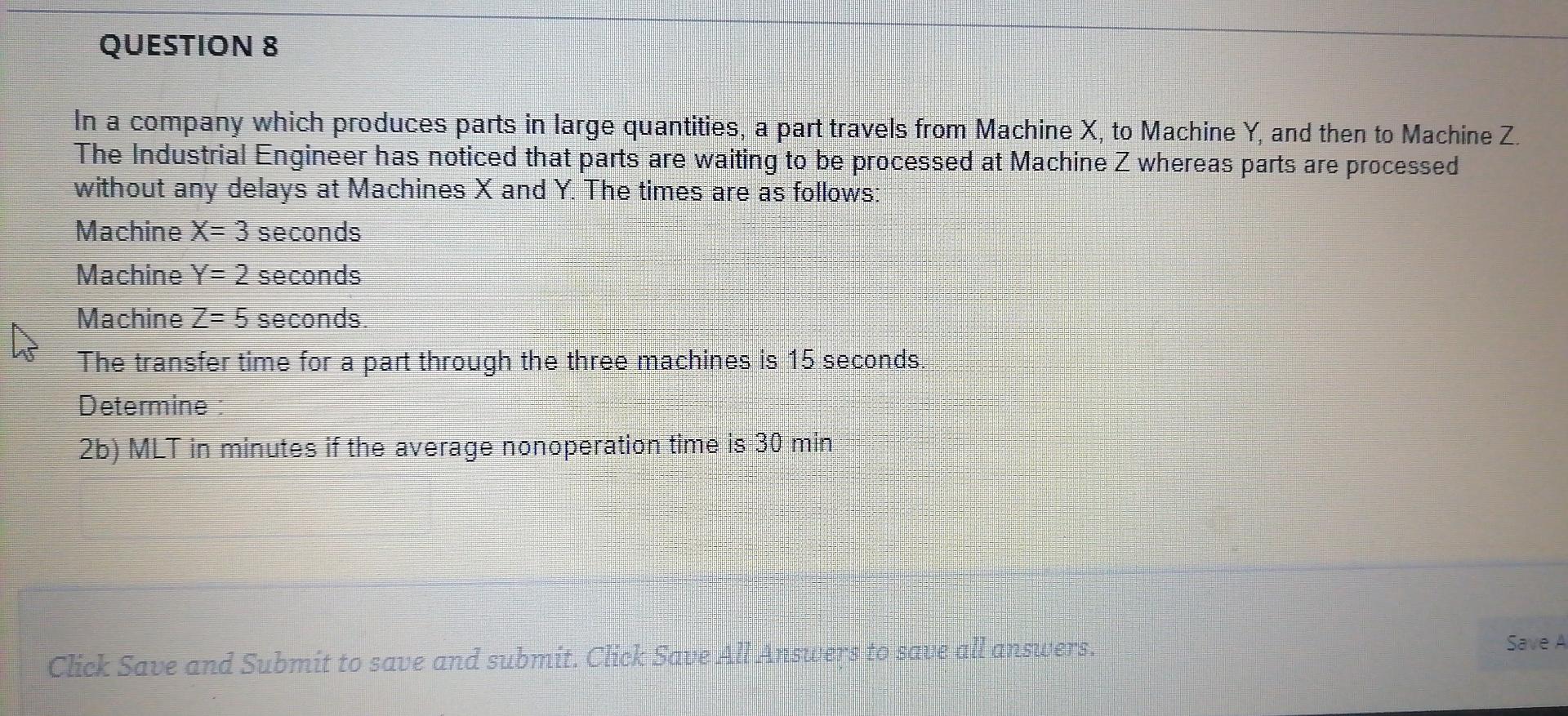 Part Picture Problem Example On Machine QUESTION 7 In a company which produces parts in large | Chegg.com