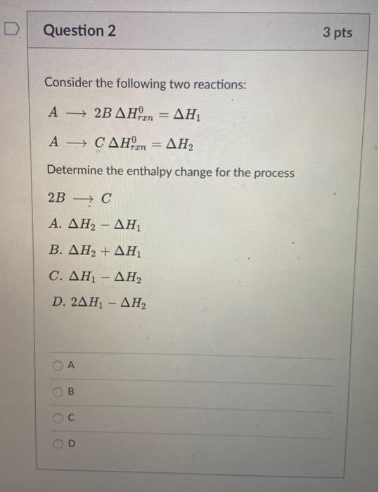 Solved Question 2 3 pts Consider the following two | Chegg.com