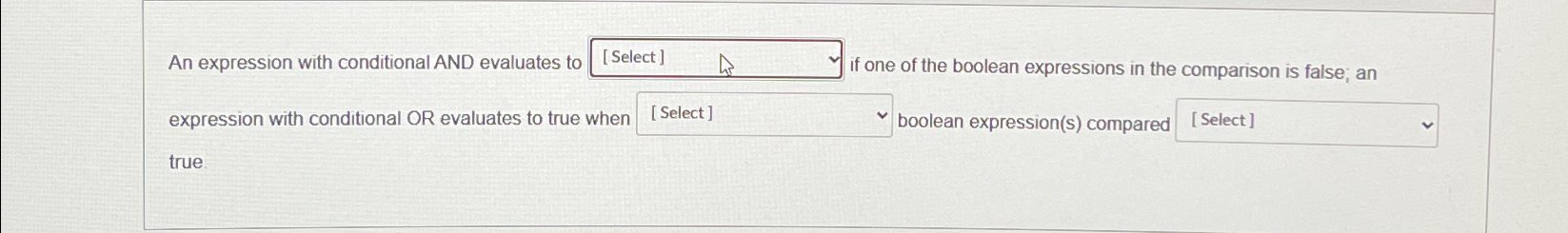 Solved An expression with conditional AND evaluates to if | Chegg.com