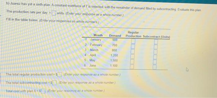 Solved The production rate per day = units. (Enter your | Chegg.com
