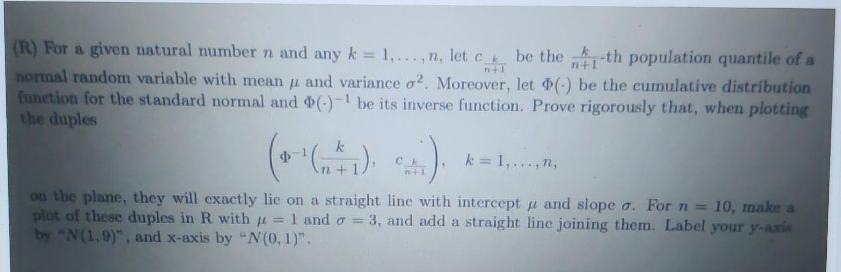 Solved R For A Given Natural Number N And Any