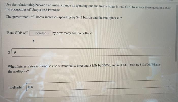 Solved Use the relationship between an initial change in | Chegg.com