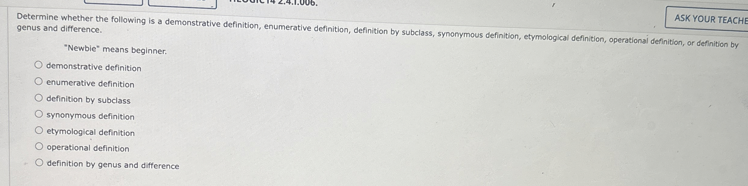 Solved Determine whether the following is a demonstrative