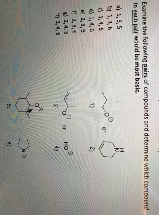 Solved Examine The Following Pairs Of Compounds And | Chegg.com