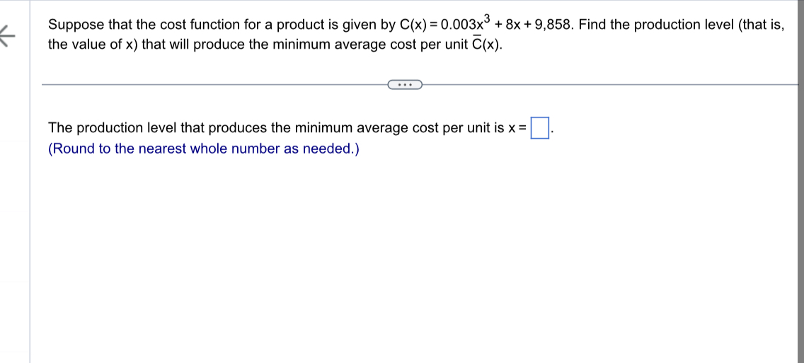 Solved Suppose that the cost function for a product is given | Chegg.com