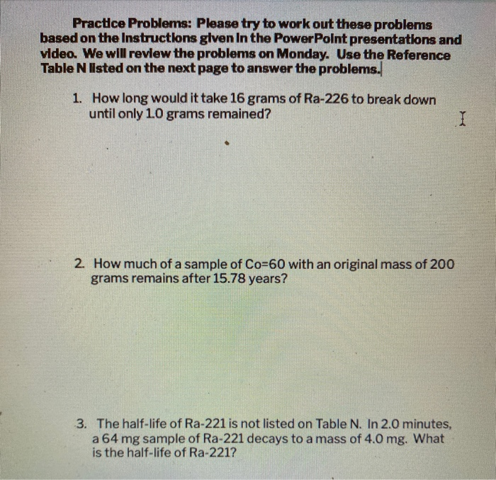 Solved Practice Problems: Please try to work out these | Chegg.com