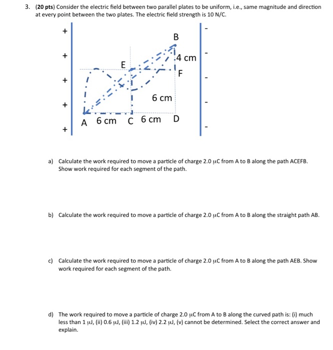 Solved and e) what is the potential difference between the | Chegg.com