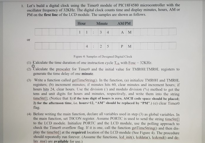 1. Let's build a digital clock using the Timer module | Chegg.com