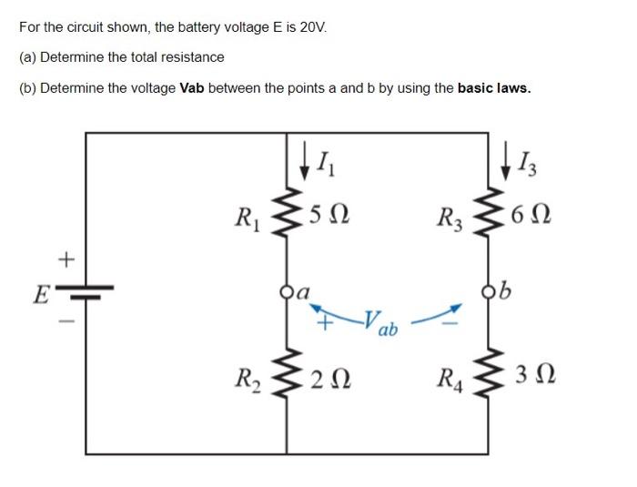 Solved For the circuit shown, the battery voltage E is 20V. | Chegg.com