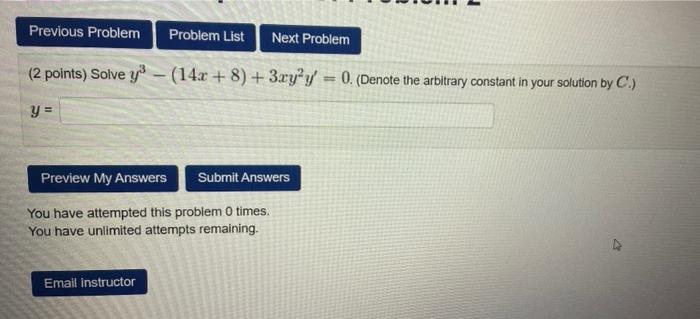 Solved Previous Problem Problem List Next Problem (2 points) | Chegg.com