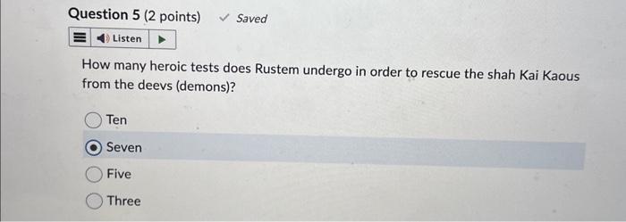 Who is Rustem's companion during these labors/tests | Chegg.com