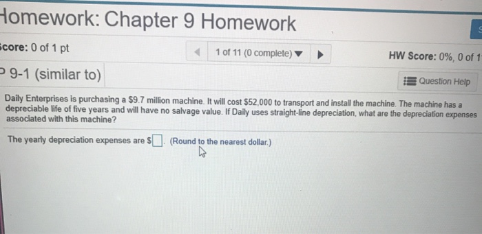 Solved Homework: Chapter 9 Homework core: 0 of 1 pt 1 of 11 | Chegg.com