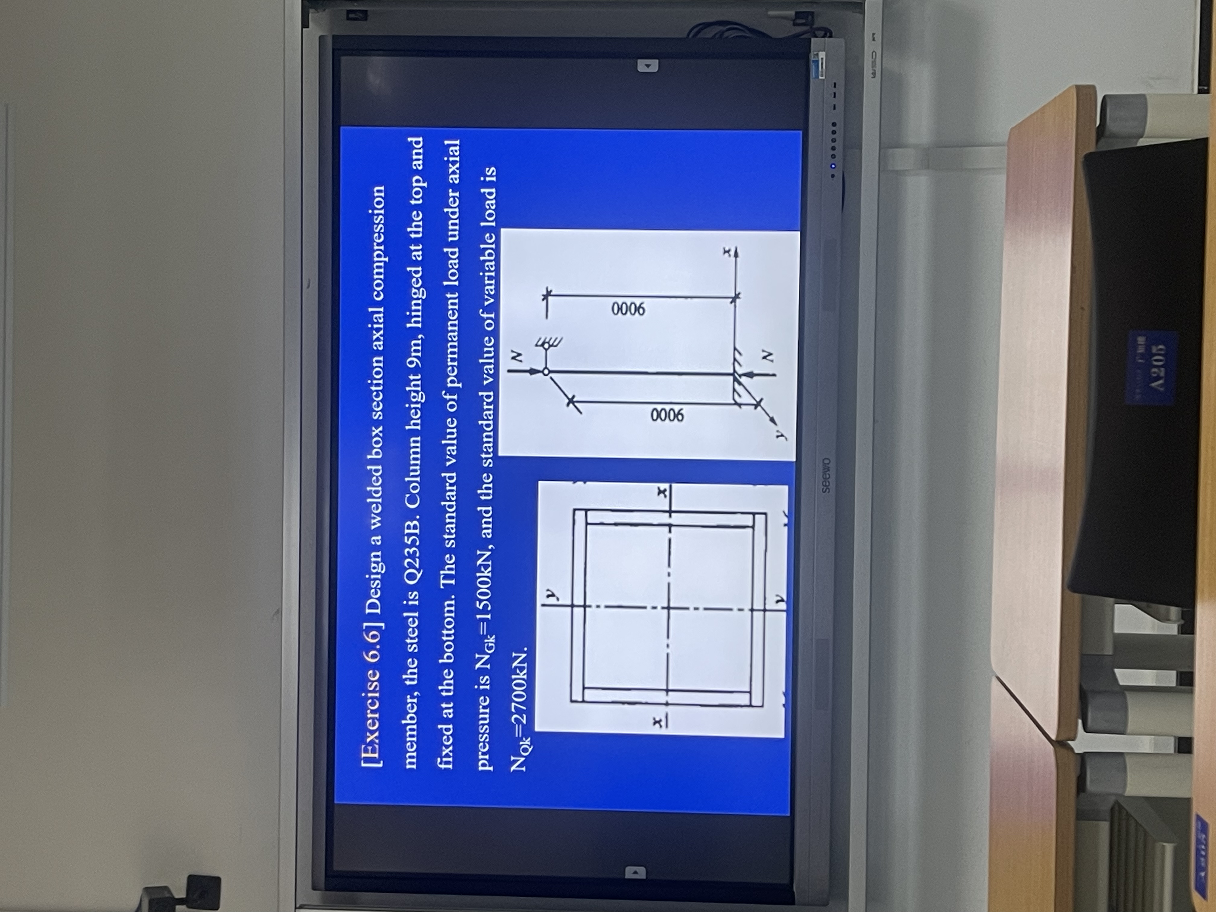 Solved [Exercise 6.6] ﻿Design a welded box section axial | Chegg.com