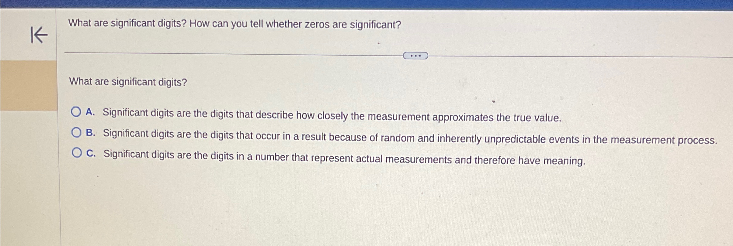 taking into account of significant digits
