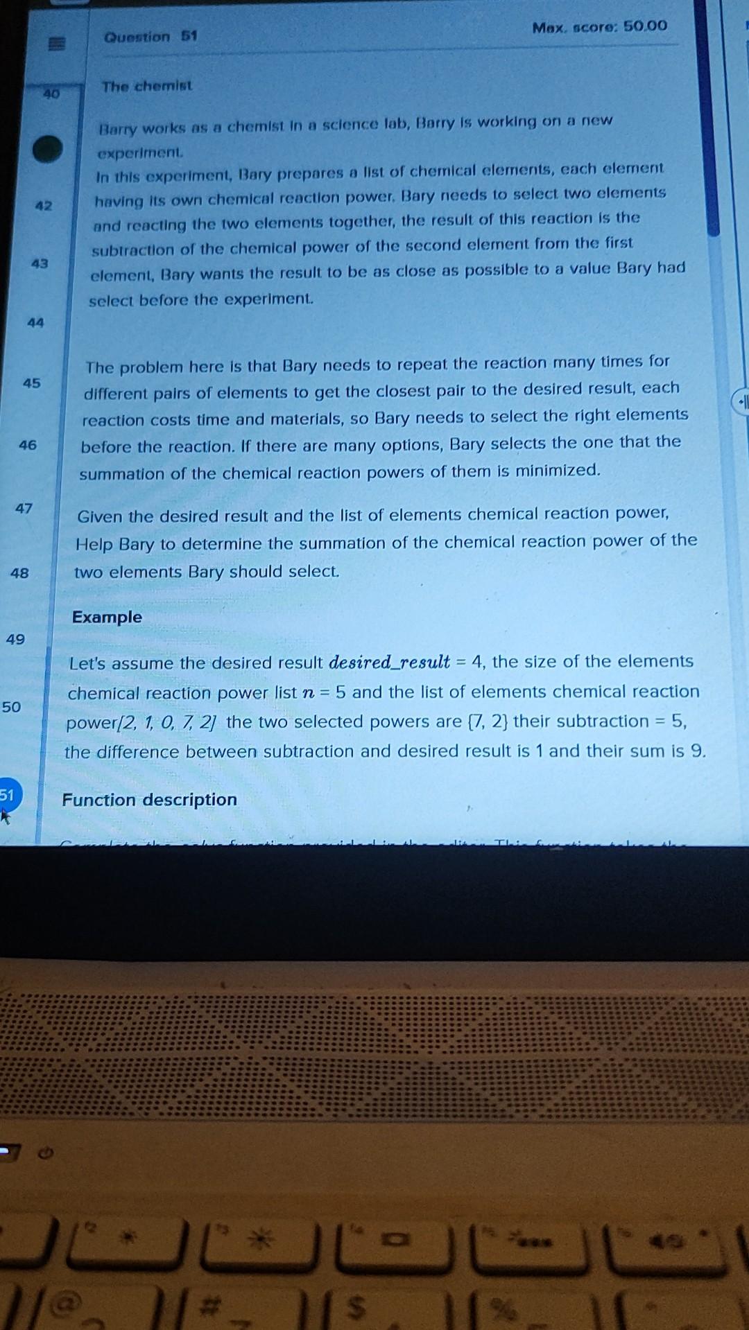 The chemist
Barry works as a chemist in a science lab, Barry is working on a new exporimert.
In this cxperiment, Bary prepare