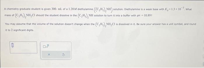 Solved A chemistry graduate student is given 300 . mL of a | Chegg.com