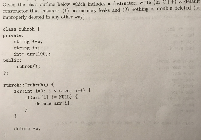 Solved Given The Class Outline Below Which Includes A | Chegg.com