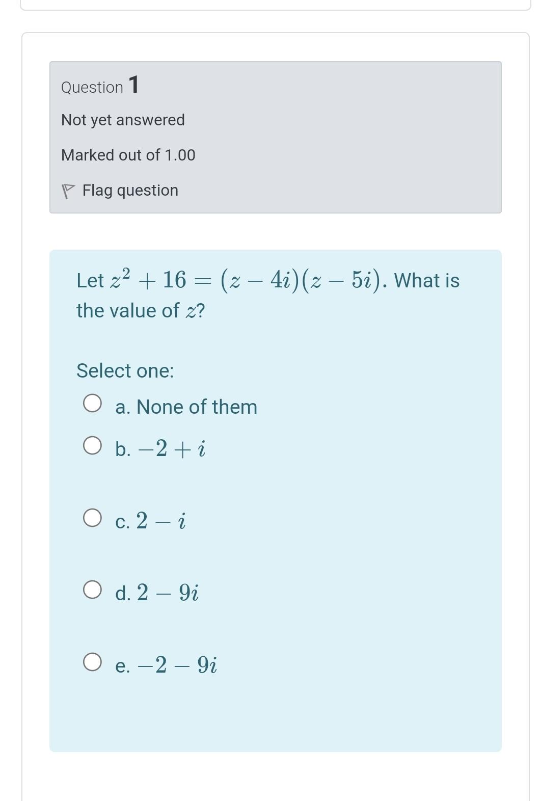 Solved Question 1 Not yet answered Marked out of 1.00 P Flag | Chegg.com