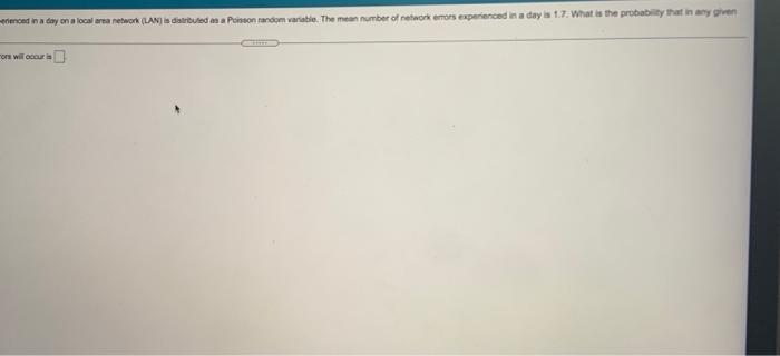Solved Assume that the number of network errors experienced | Chegg.com