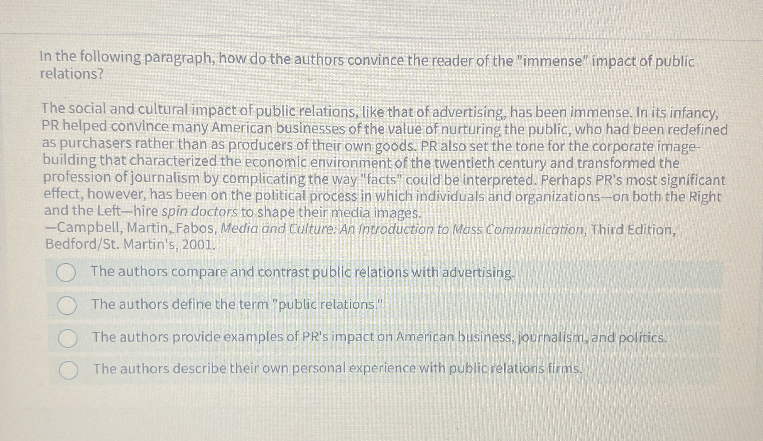 Solved In the following paragraph, how do the authors | Chegg.com