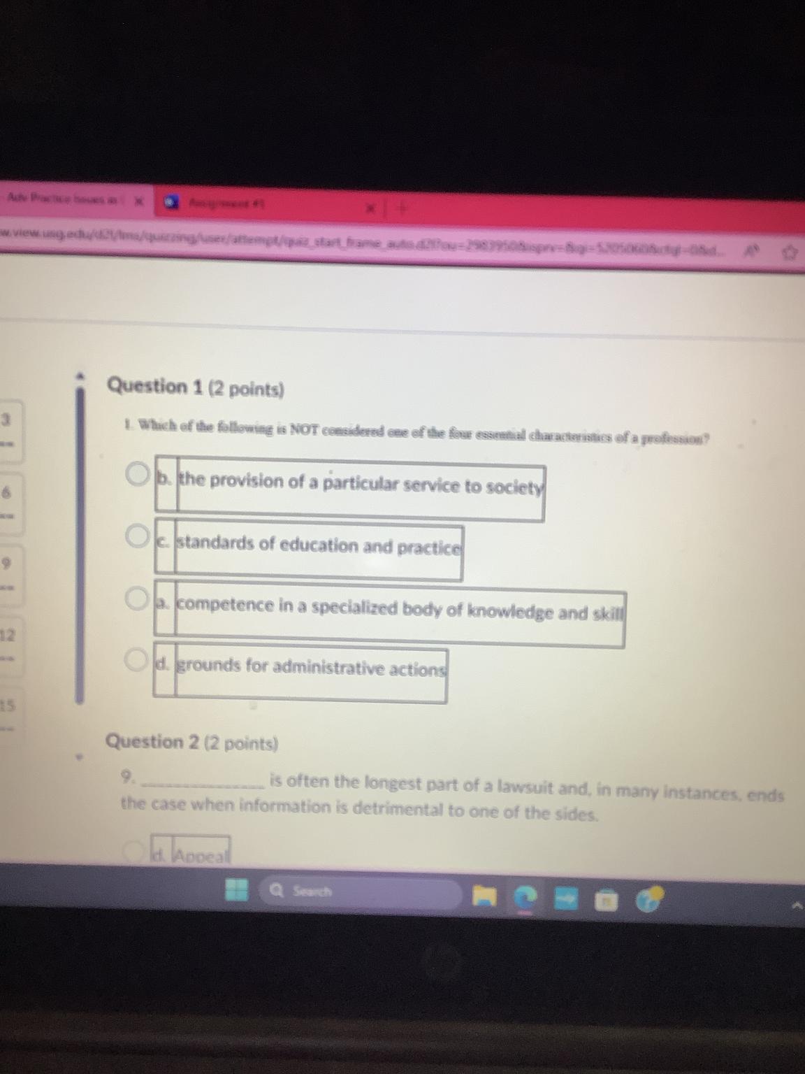 Solved Question 1 (2 ﻿points)b. ﻿the Provision Of A | Chegg.com