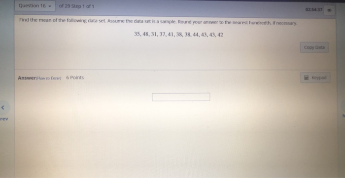 Solved Question 11 - of 29 Step 1 of 1 02:55:52 Given: "I | Chegg.com