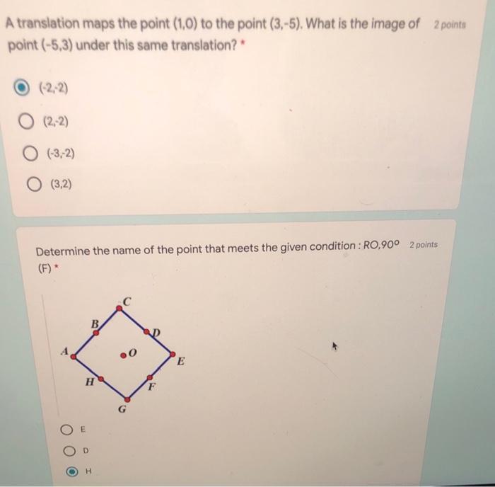 Solved A translation maps the point (1.0) to the point | Chegg.com