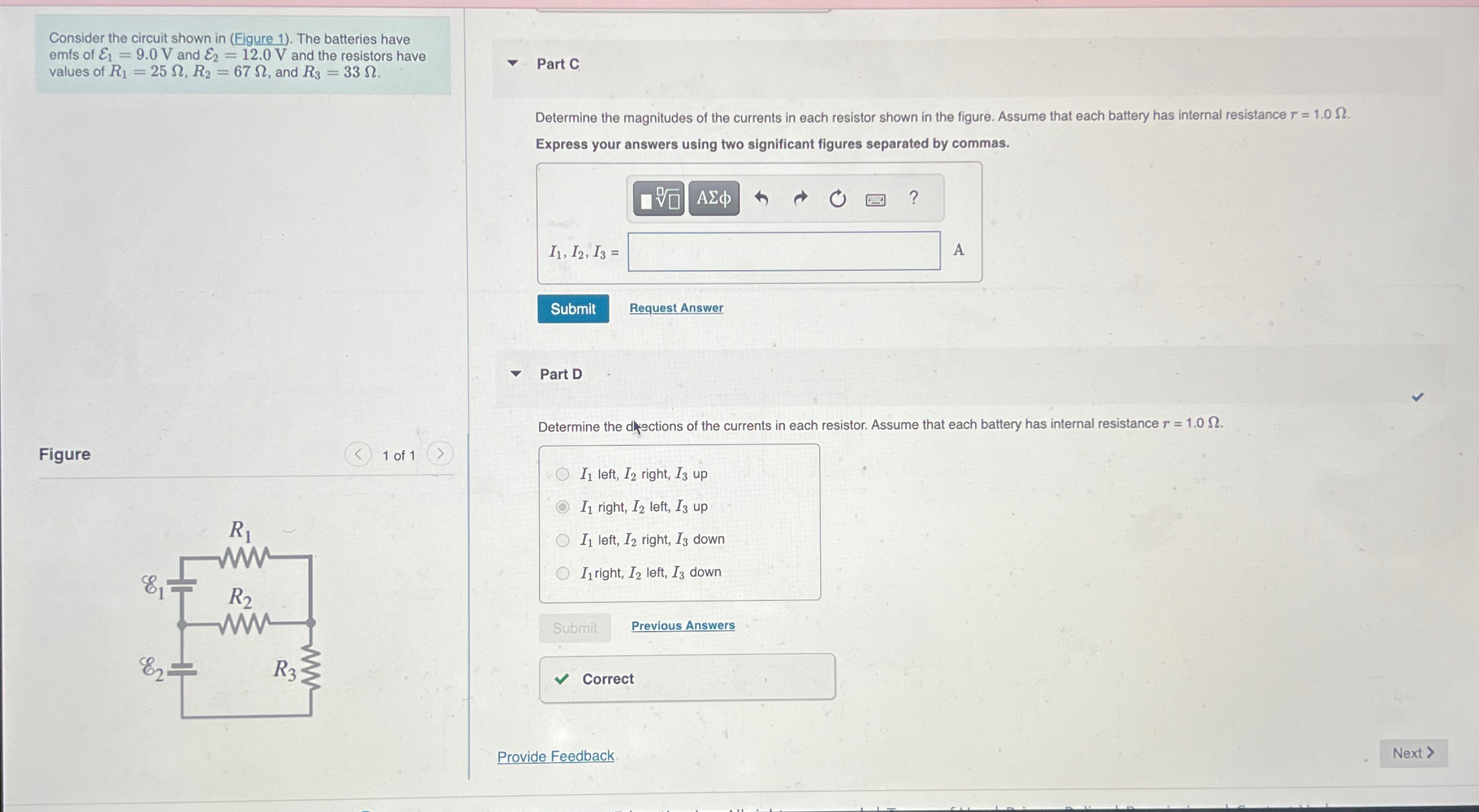 Solved Consider the circuit shown in (Figure 1). ﻿The | Chegg.com